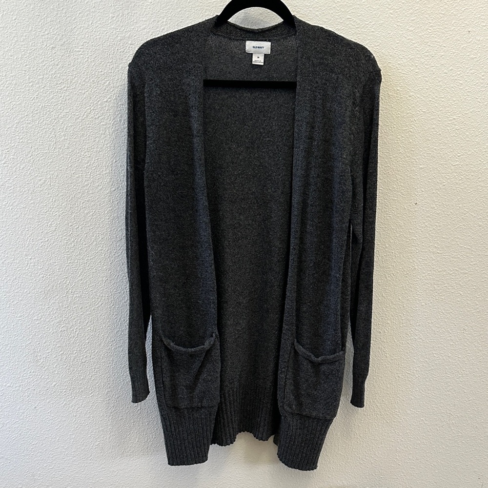 Old Navy Charcoal Open-Front Cardigan